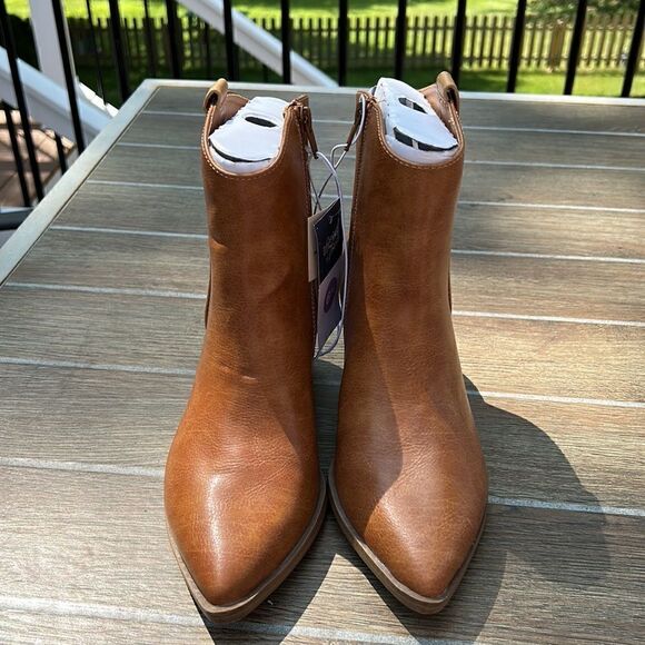 Universal Thread tan brown western cowgirl boots size 6.5 NEW - Picture 2 of 6